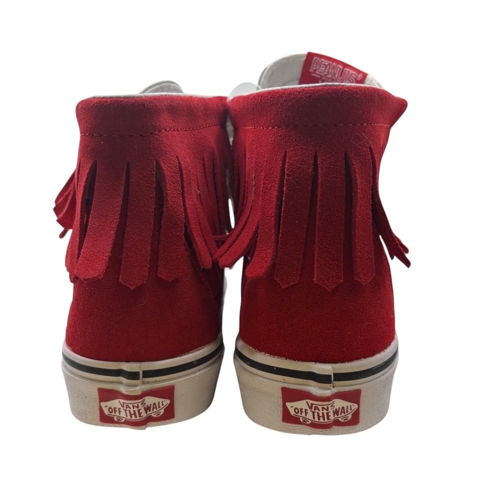 Vans x Peanuts Snoopy Sk8-Hi Moc Red Fringe‎ Sneakers Women 5.5 Men 4 721356 - Picture 3 of 11